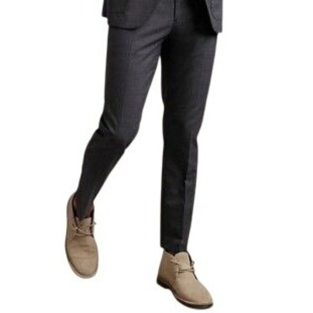 Banana Republic Men 33 Navy Wool Blend Core Temp Slim Tapered Fit Dress Pant NWT